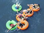 group-tubing-chain-horz-delaware-river - Twin Rivers Tubing